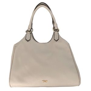 Mathew+Julian Bag Shoulder/Tote Pebbled Leather Black Trim Gold Hardware…